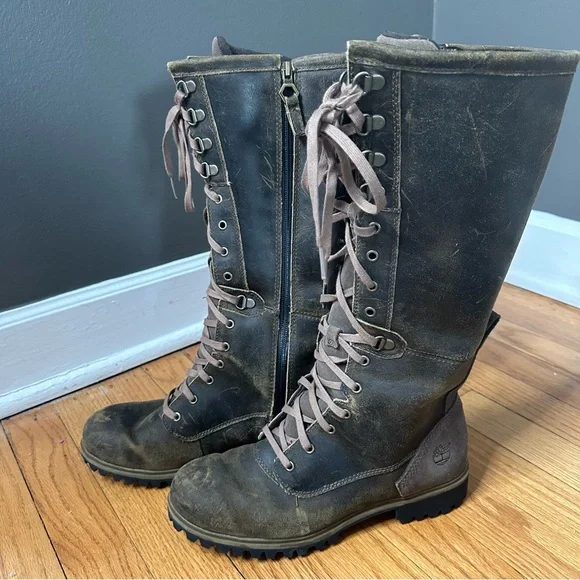 Timberland Dark Brown Lace-Up Boots - Picture 3 of 9